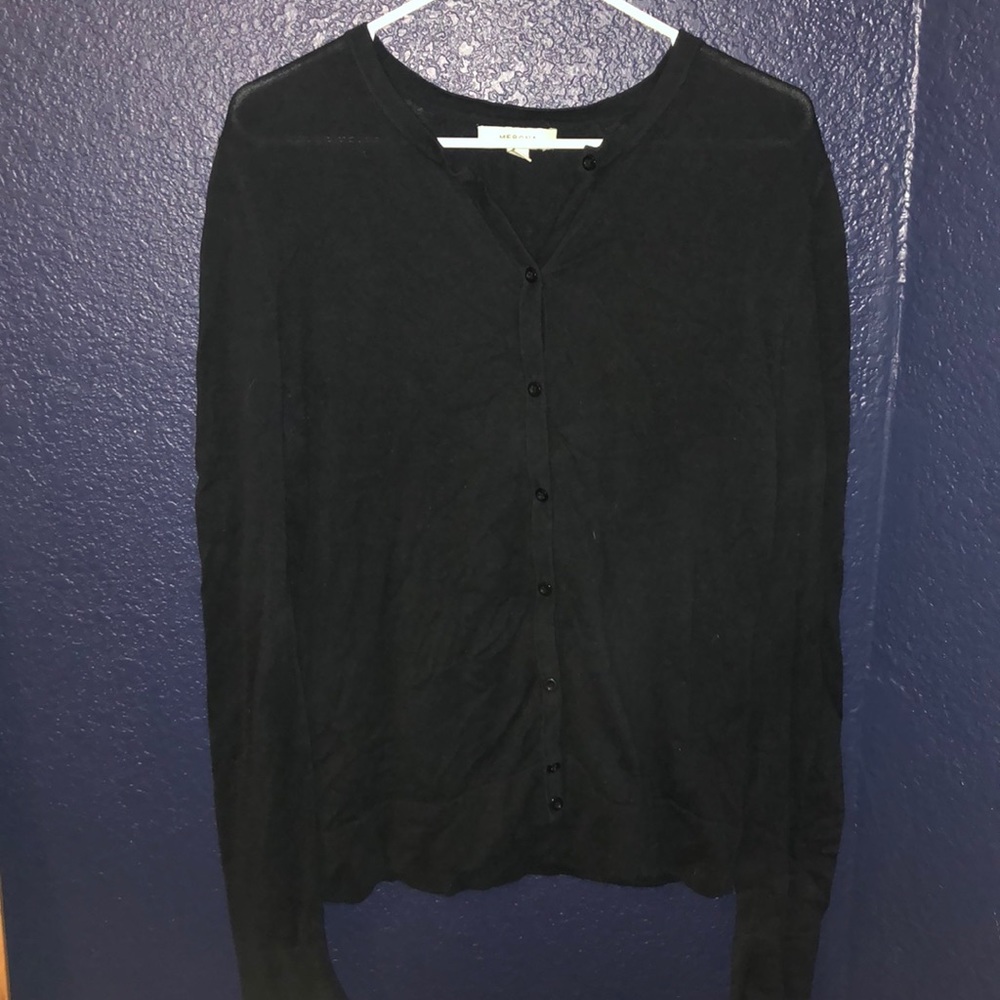 A black long cardigan